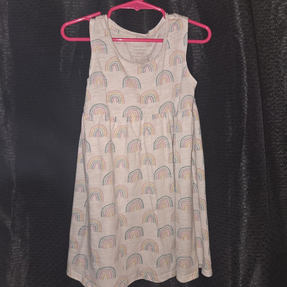 Grayson Threads Pink and White Sleeveless Sundress